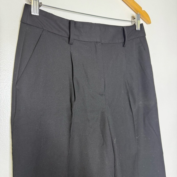 Talbots Black Wide Leg Trouser Pants Size 2 Petite Wool Stretch - Picture 5 of 6